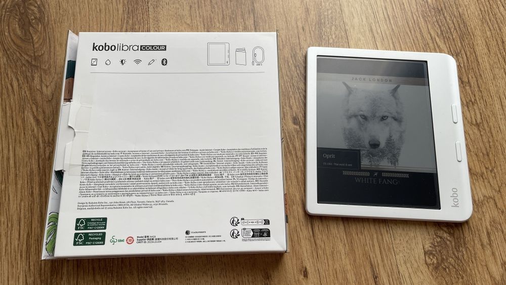 E-Book Reader Kobo Libra Colour 32gb Alb Ecran E-Ink Kaleido 7" Nou