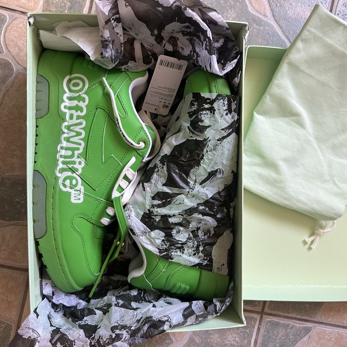 Pantofi Sport Off-White Out Of Office Verde-Alb