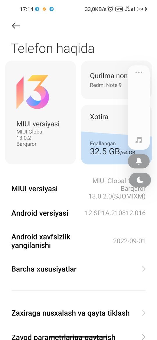 Redmi note 9 ideal