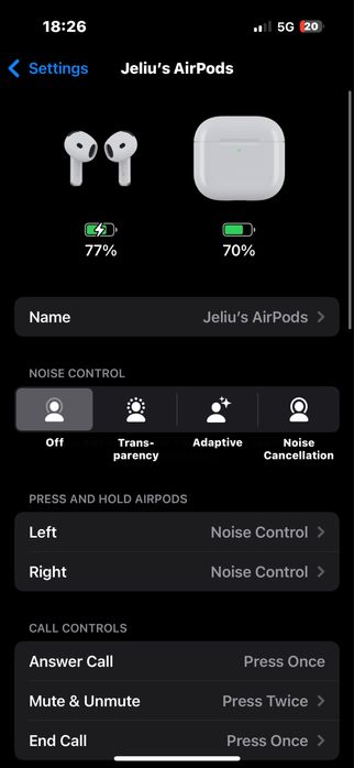 Слушалки AirPods 4 ANC