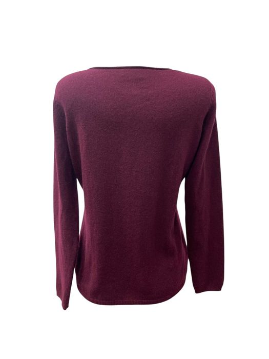 BLUE MOTION размер М дамски кашмирен пуловер 100% КАШМИР Бургунди