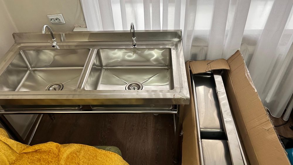 Мойка 2 секции для кафе