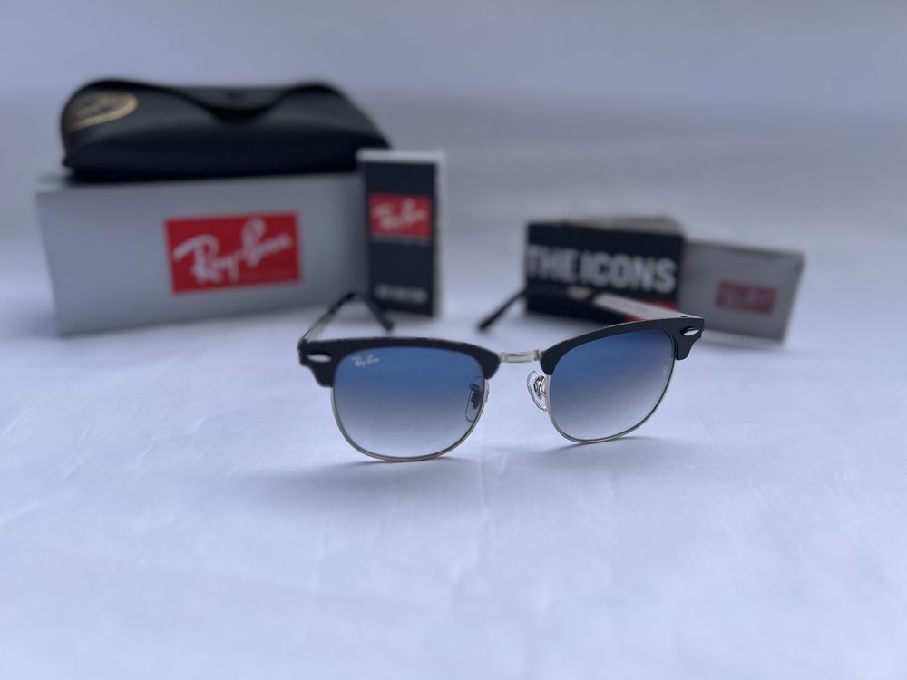 Ochelari de soare RAY BAN 3716 Clubmaster Metal Noi