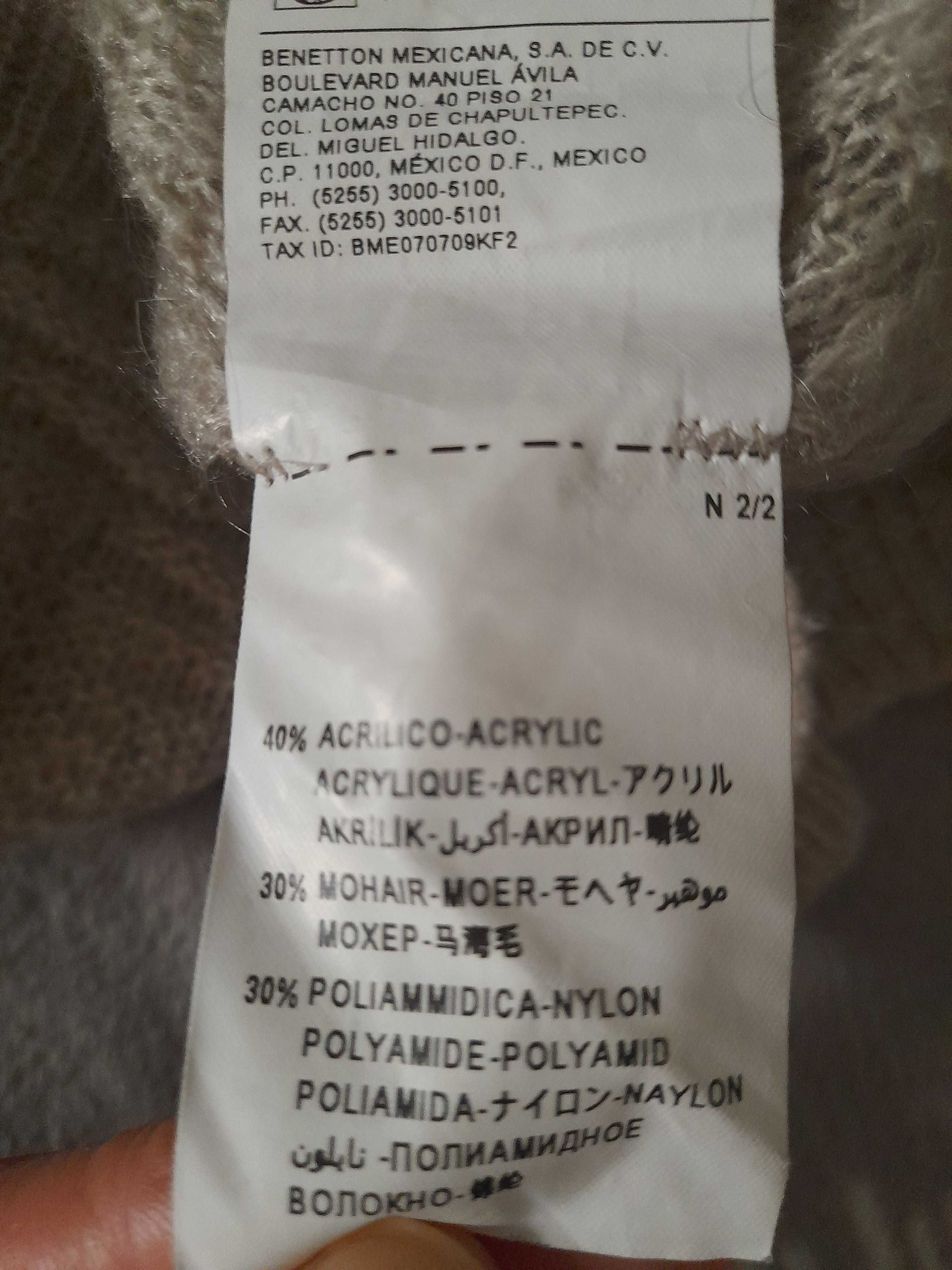 Pulover Benetton,mohair,m, 70 lei