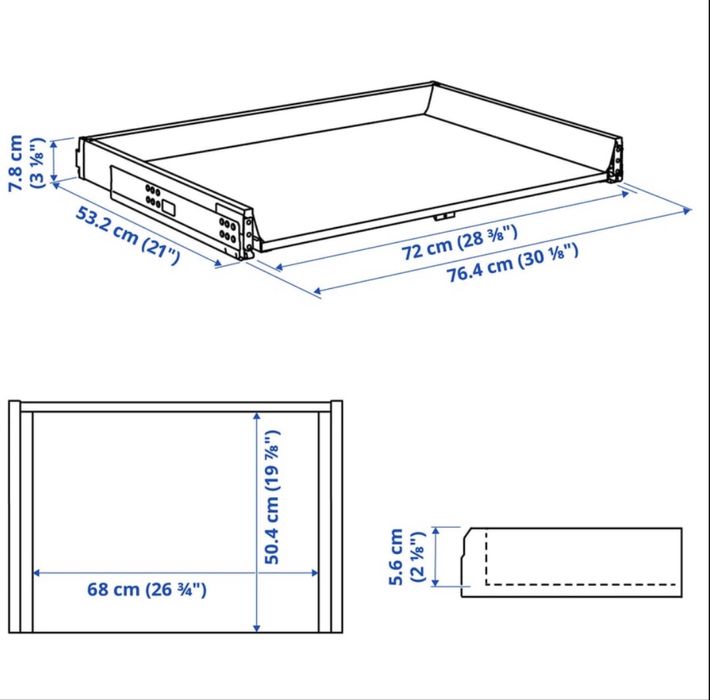 Sertar MAXIMERA alb IKEA 80x60 mic