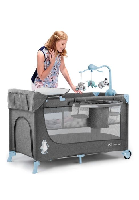 Детская кроватка и манеж от Kinderkraft black