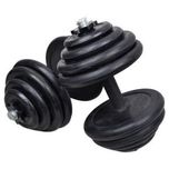 Гумени миришещи дъмбели 2 х 10 кг (20 кг )разглобяеми