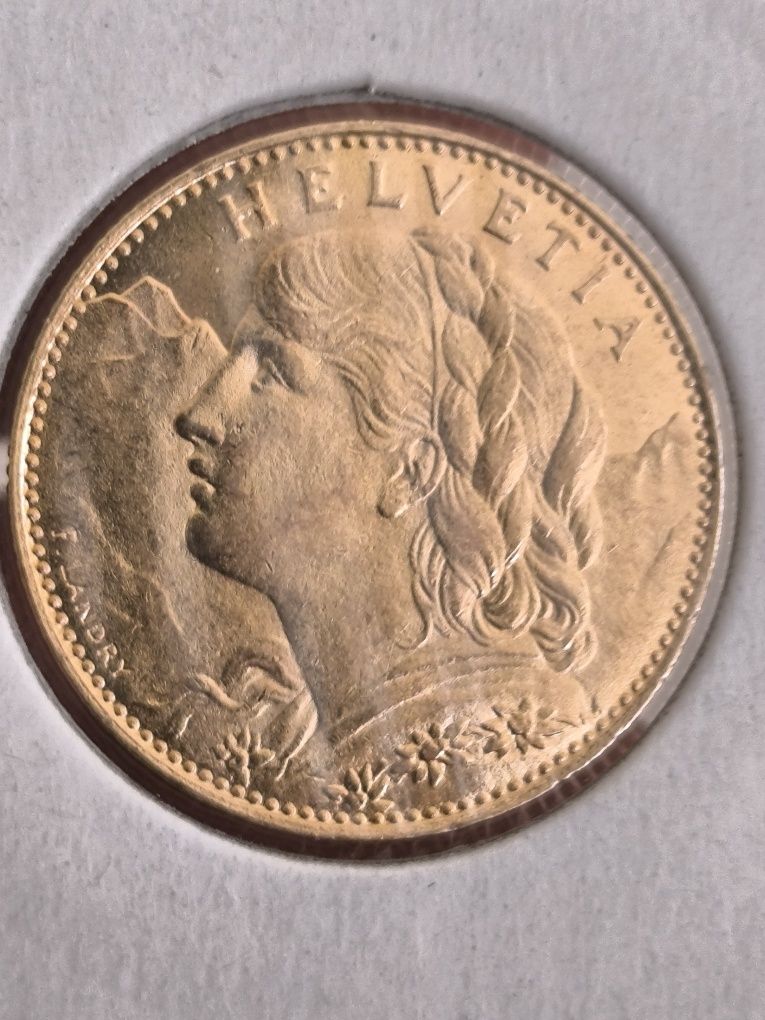 10 франка 1922 год, злато, тегло 3.23 гр, проба 900/1000 (21.6 к)