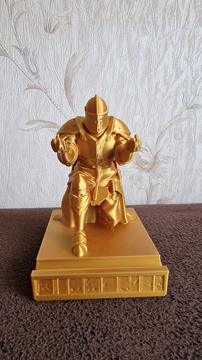 3д златен  рицар поставка химикал бюро декорация/3d print gold  knight