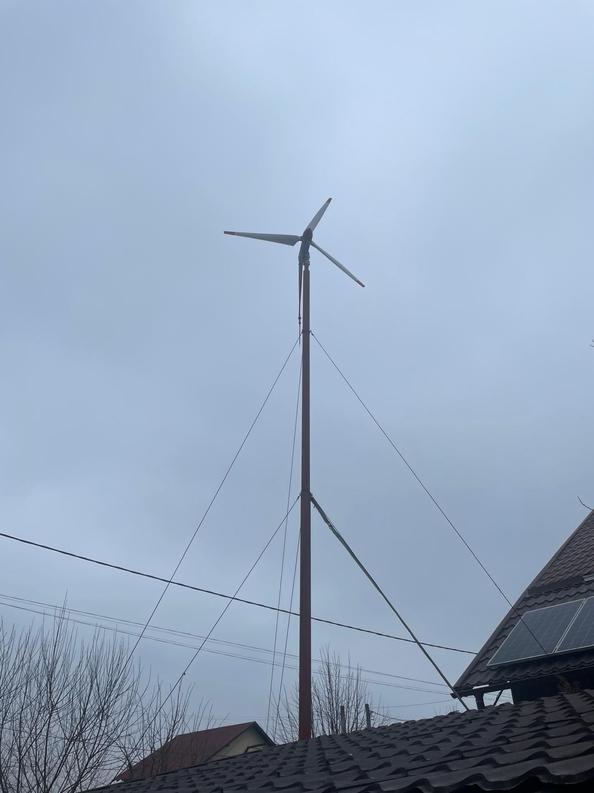 Turbina eoliana 2500w magneti neodim completa cu stalp ancore control
