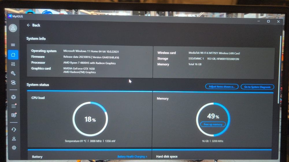 ASUS ROG Zephyrus G14 GA401IHR, Ryzen 7 4800HS, 16GB RAM, 512GB SSD