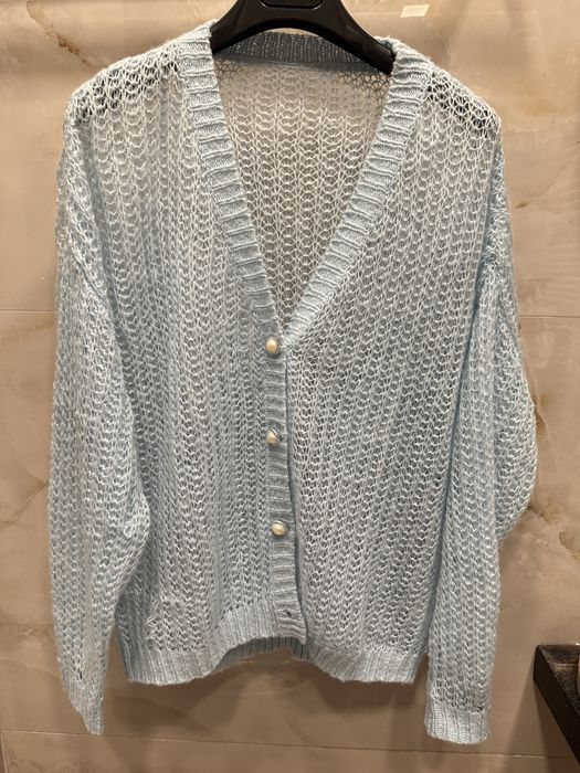 Синя тънка жилетка пуловер бебешко Zara Dutti pinko franchi ted