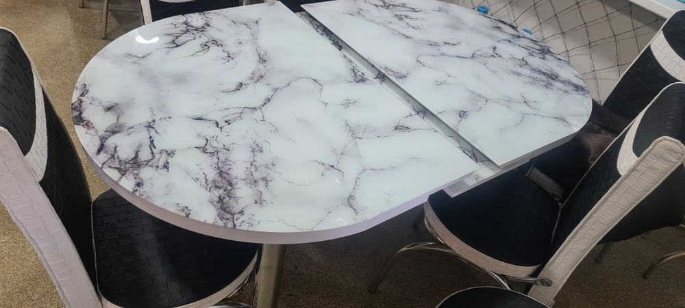 Стол мрамрный стекло