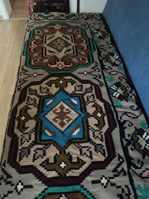 Set cuvertura pat+covor perete