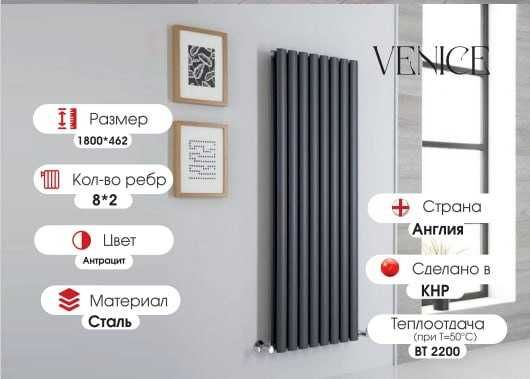 VENICA дизайнерский из серии ZUM вертикальный радиатор со склада