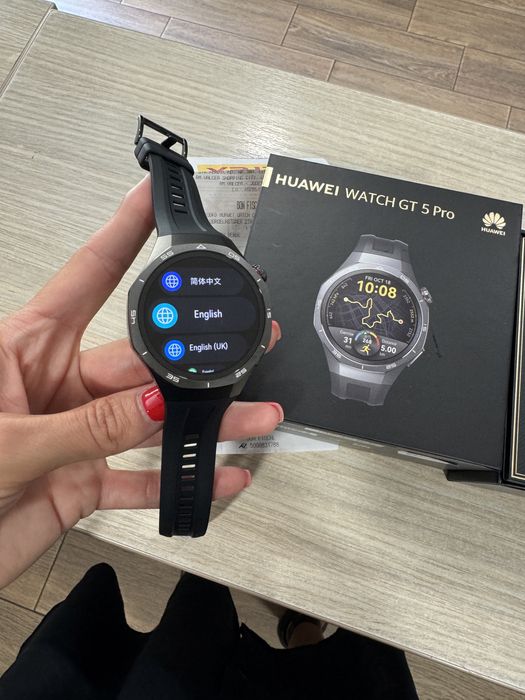 Huawei Watch GT 5 Pro, 46MM, Black Fluoroelastomer Strap, Garantie!!!