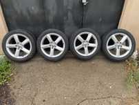 Jante OEM Audi A8 5x112 butuc 66.6, ET29 cu anvelope 235 50 19