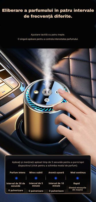 Odorizant auto inteligent, nou, cu lumini ambientale