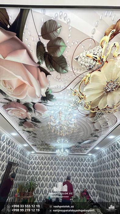 Uy va ofislar uchun natijnoy potolok xizmati