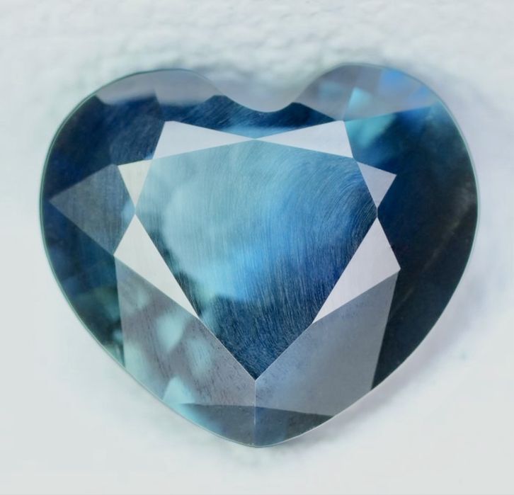 Safir natural albastru 1.25 ct, pur, fără tratament, certificat IGA