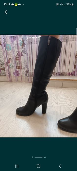 Продам кожаные сапоги