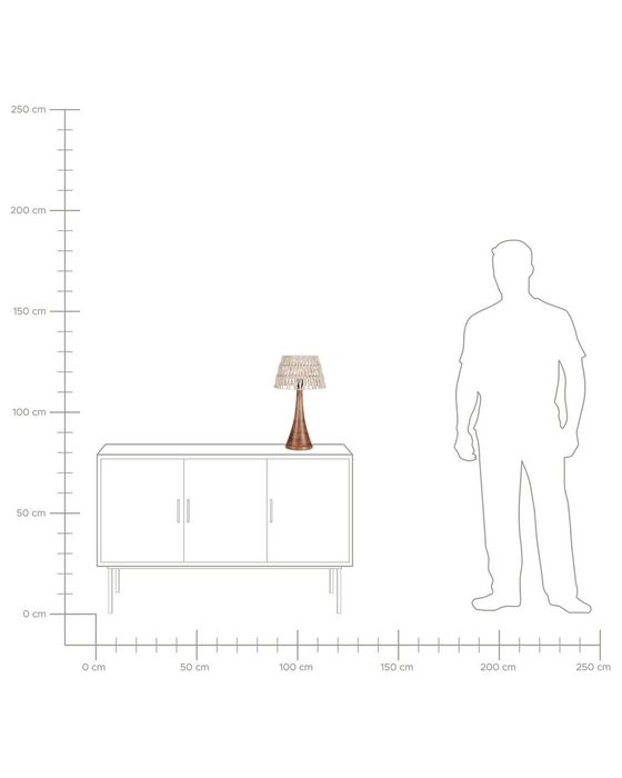 Lampă pentru noptieră/masă cu Abajur textil, Beliani, 69x21cm
