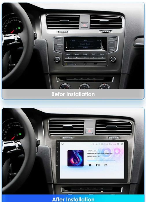 Мултимедия 10" за VW GOLF VII 7 Android 13 навигация CARPLAY GPS DSP
