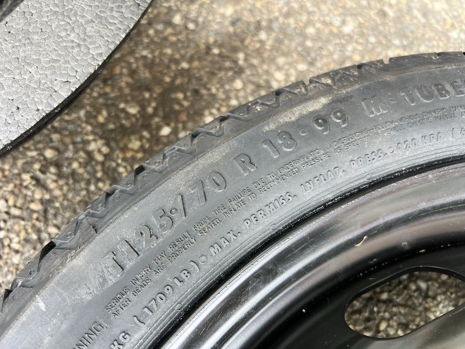 Roata de rezerva slim vw passat golf touran jetta a3 leon 5x112 pe 18