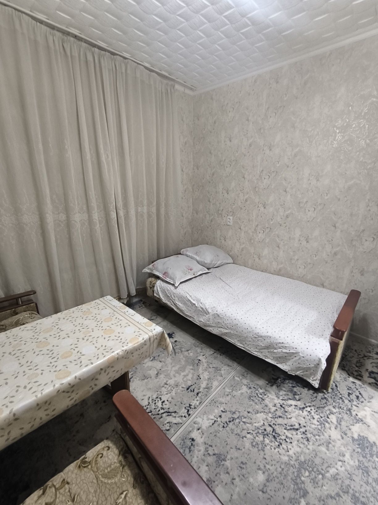 1 ком квартиру Студия. С обстановкой. Сергели 2.  3/4 кирпич 18 м2