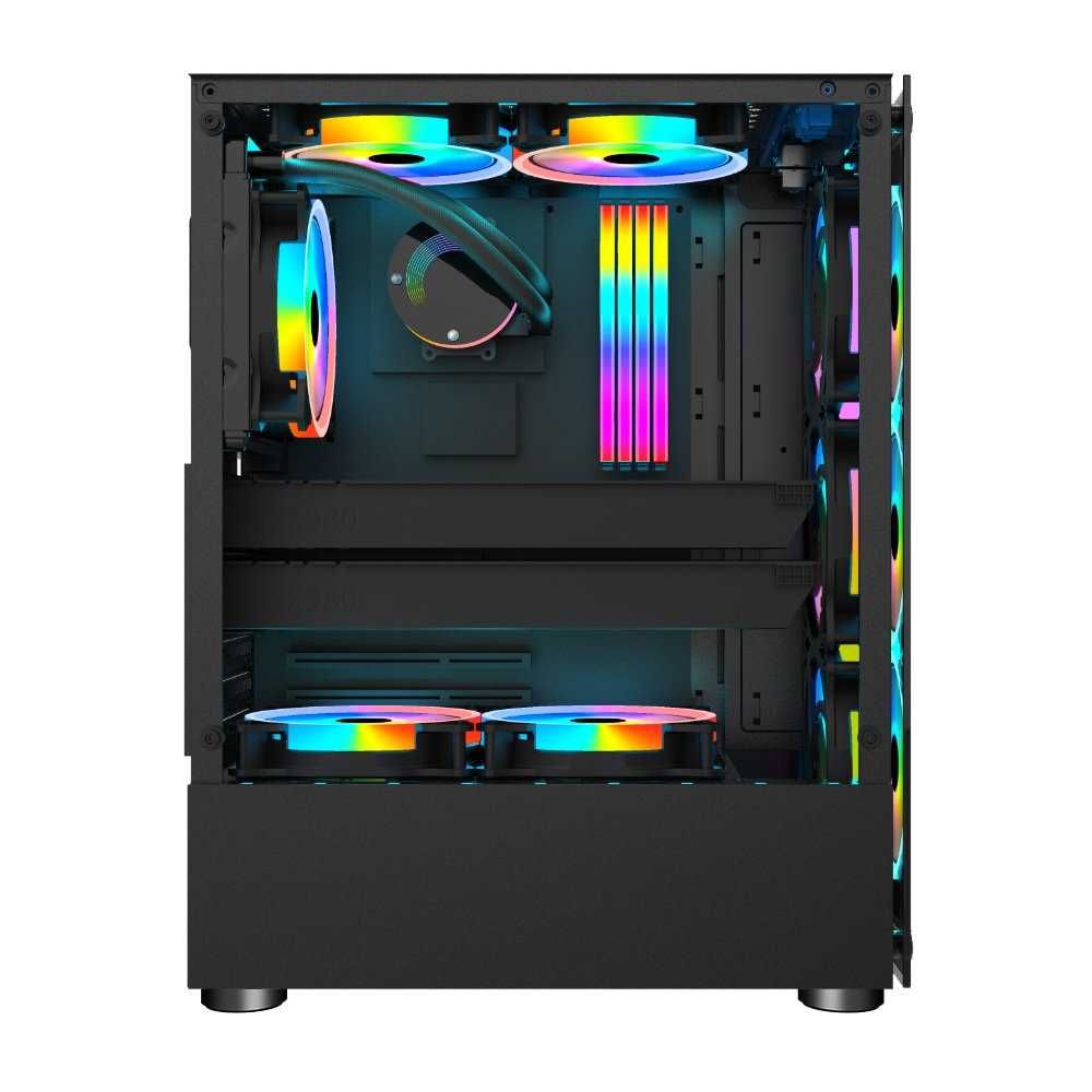 1stPlayer Кутия Case ATX - Fire Dancing V2-A RGB 4 fans incl. V2-A-4R1