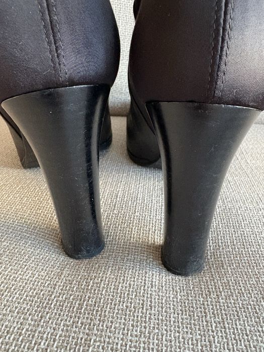 Дамски високи кожени ботуши