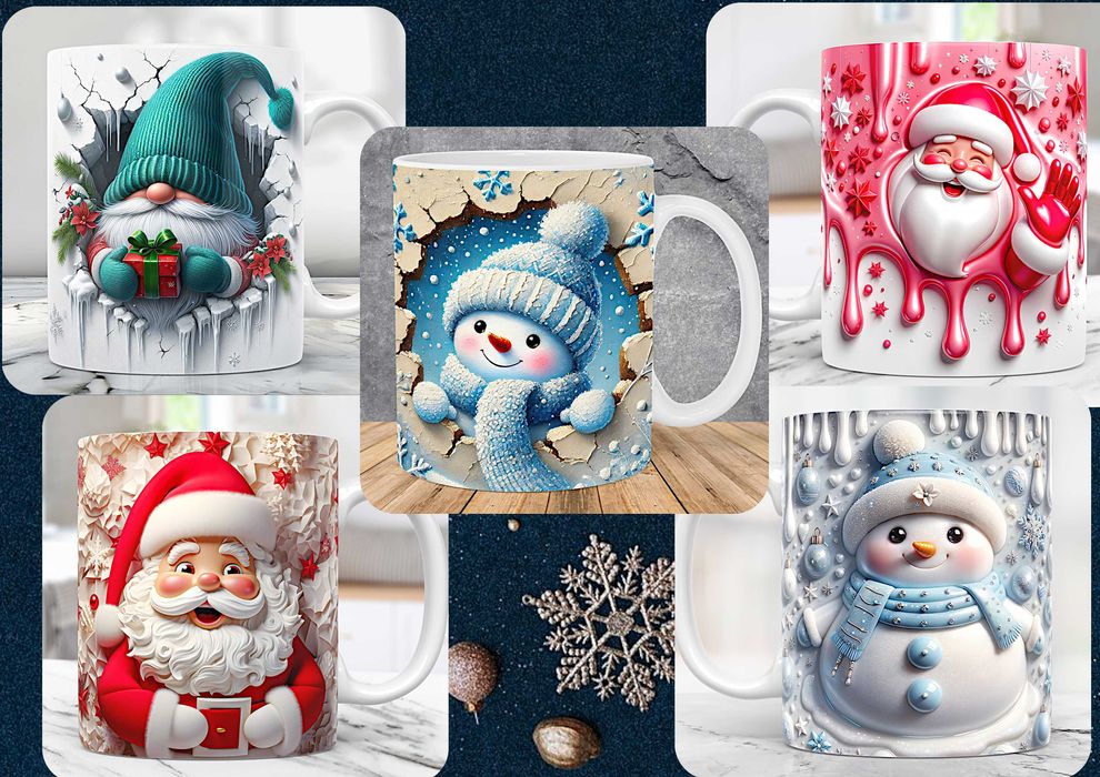 Персонализирана чаша с 3D ефект и снимка-перфектен подарък за Коледа