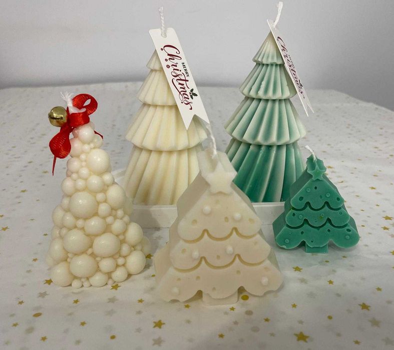 Lumanari parfumate de Craciun din ceara naturala de soia