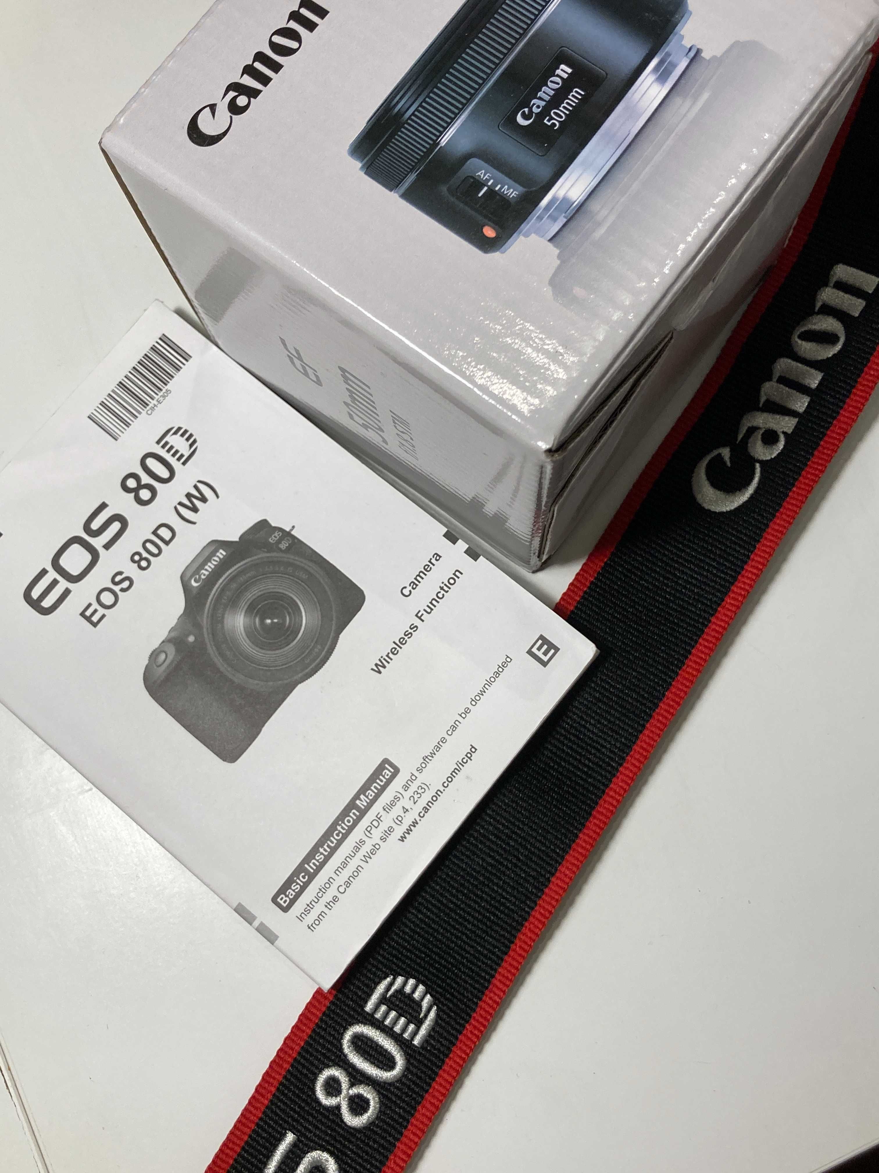 Canon 80D + 5 вида фотографски и видео обективa + 2 филтъра