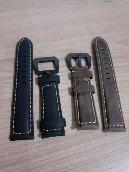 Curea ceas gear s3 samsung galaxy watch 22mm negru catifelat maro