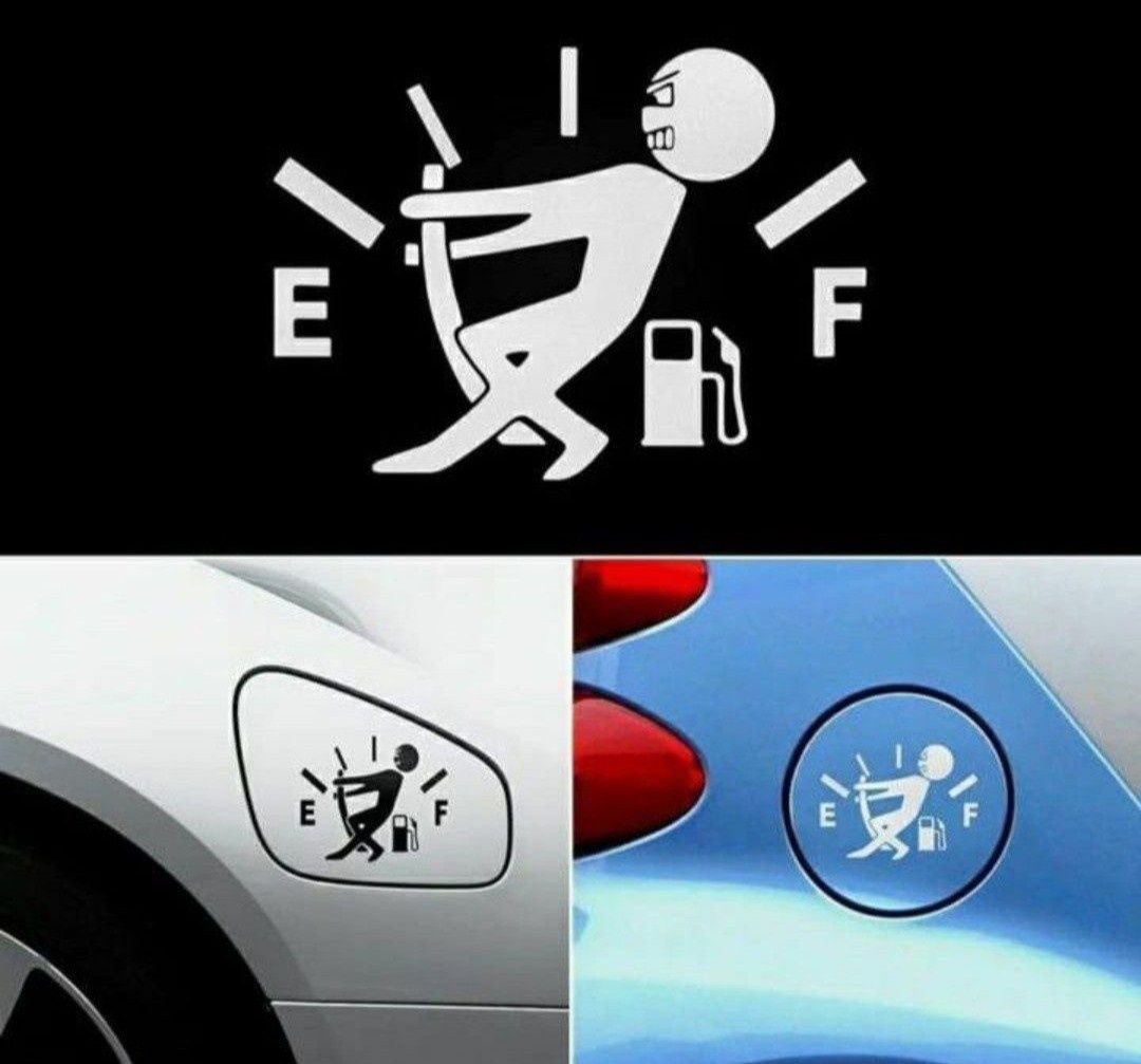 Sticker alb masina