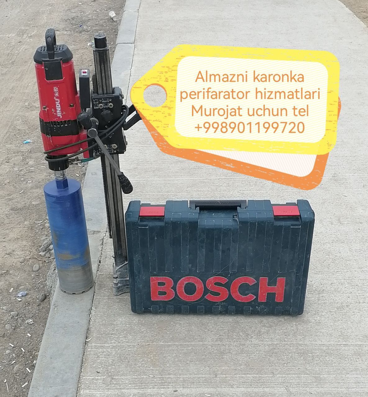 Услуги алмазние бурение Almazniy bur xizmatlari