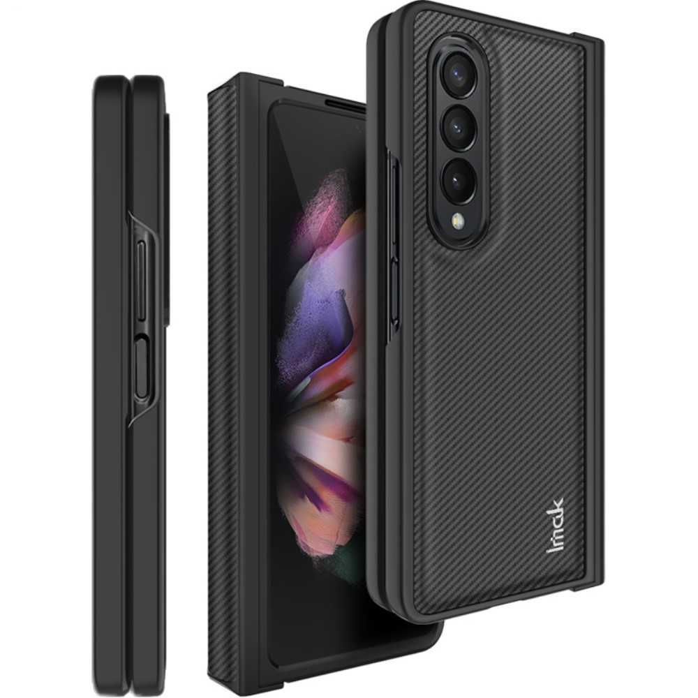 Husa antisoc carbon, flip piele +Folie SAMSUNG Galaxy Z Fold5 Fold4 3