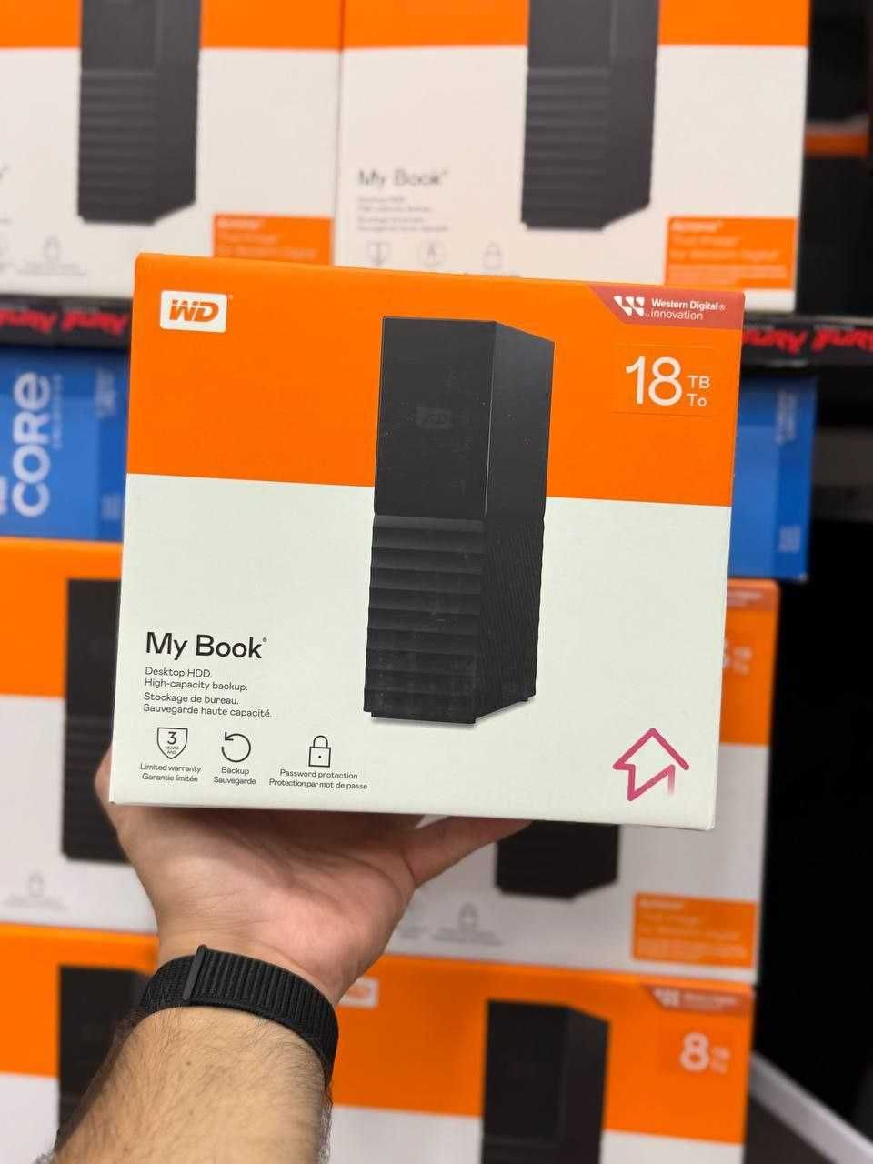 8, 12, 14, 16 Tb WD My Book — внешний настольный жесткий диск.