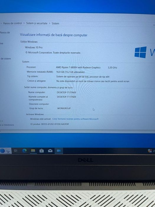 Laptop Gaming DELL G15, Ryzen 7,SSD 500GB,RTX 3050 - 4GB -A-