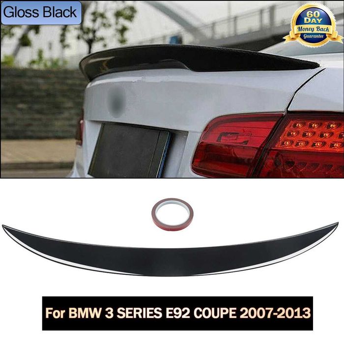 Лип спойлер за багажник подходящ за BMW-3 F30, 2012-2018, Черен лак