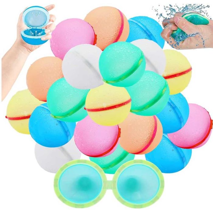 Set 16 mingi silicon pentru apa – inchidere magnetica, reutilizabile