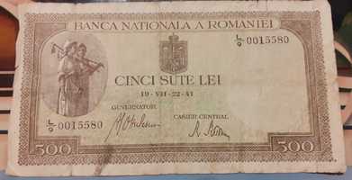 Vând bancnotă de 500 de lei din 1941