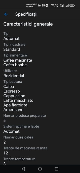 Espressor automat Philips EP3243/50 LatteGo 5 bauturi rasnită ceramica