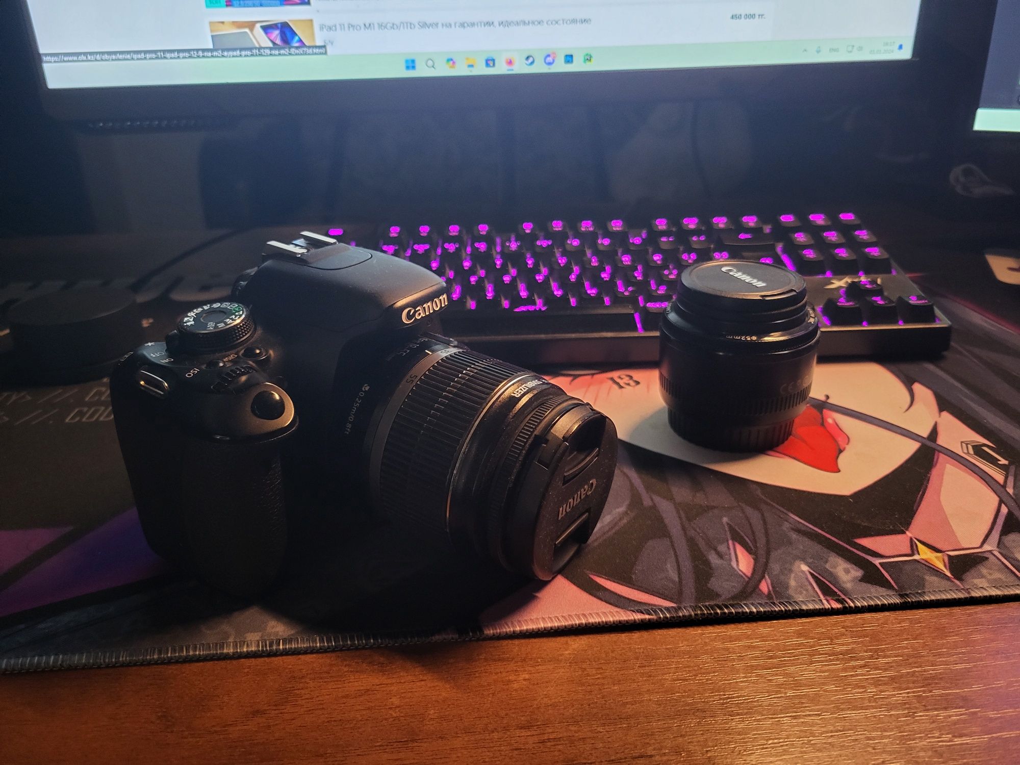 Canon600D+2оптики в подарок 450D