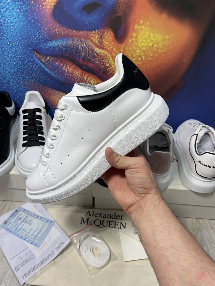 Adidasi Alexander McQueen piele naturala 100% Full Box colectie noua