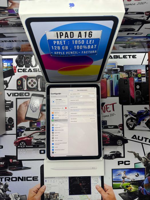 IPAD A16 128 GB / 100% BAT / APPLE PENCIL / FACTURA / CreativAmanet