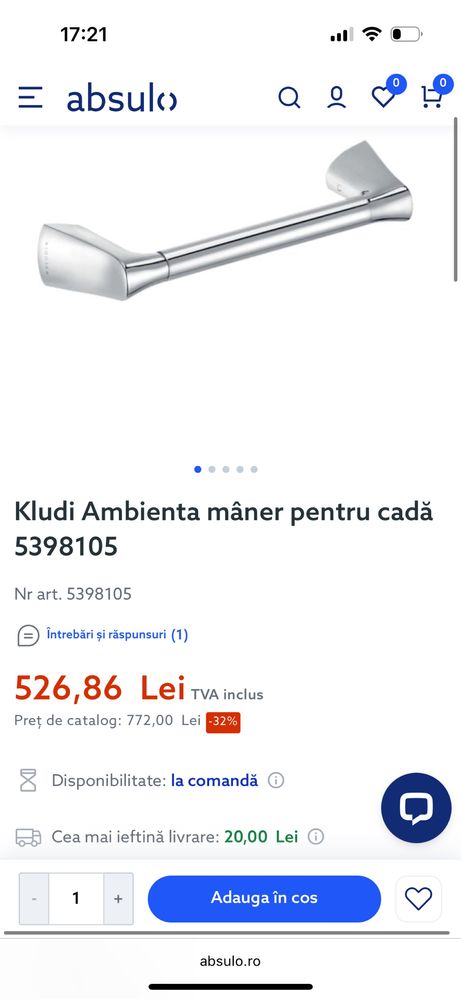 Maner pentru cada/ prosoape kludi