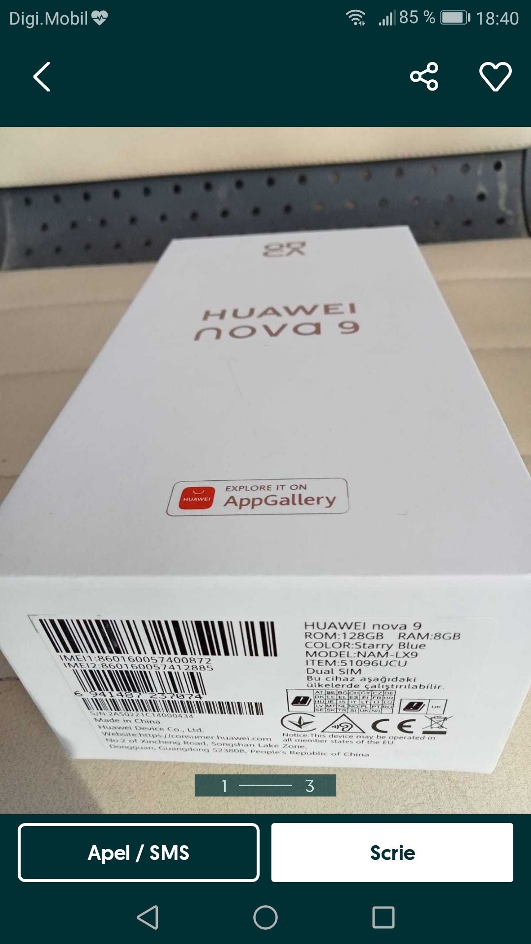 Huawei Nova 9 Vand