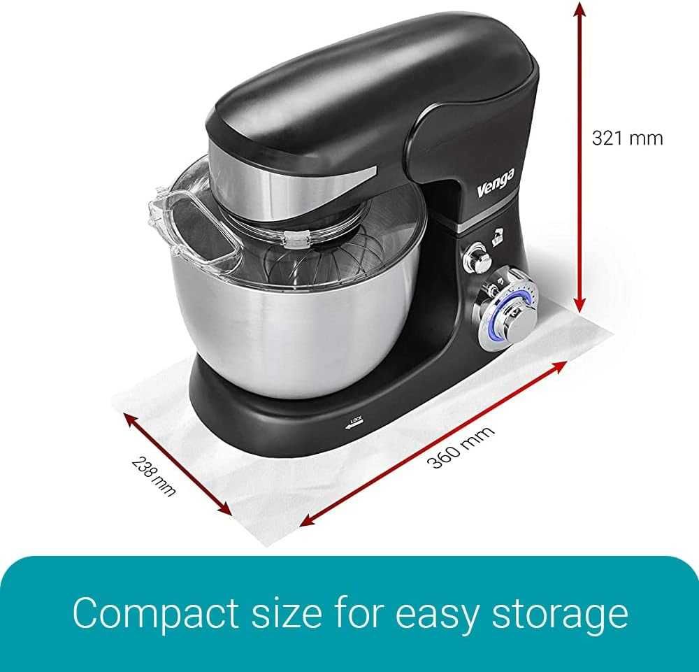 Планетарен Миксер Venga, 5л., 1000W, Купа от неръждаема стомана
